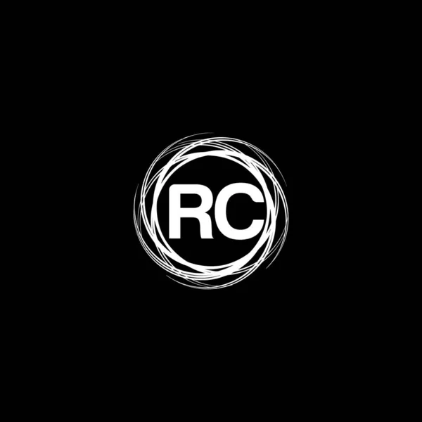 Rcモノグラム独特の抽象的な幾何学的ロゴデザイン — ストックベクタ