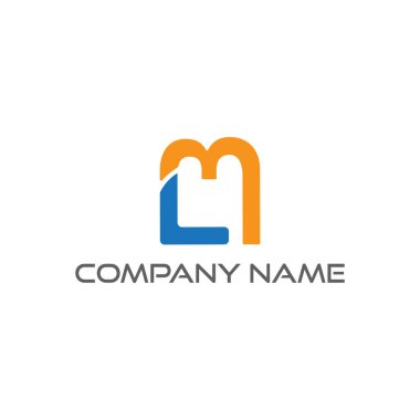  ML Eşsiz soyut geometrik logo tasarımı