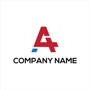 A4 Eşsiz soyut geometrik logo tasarımı