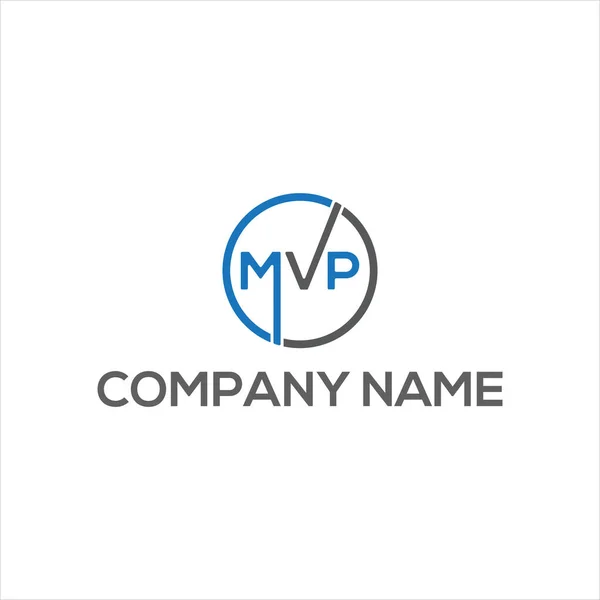 Mvp Design Logotipo Geométrico Abstrato Exclusivo —  Vetores de Stock