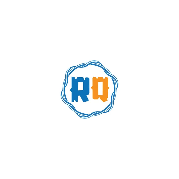 Rqユニークな抽象幾何学的ロゴデザイン — ストックベクタ