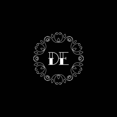 DE Eşsiz soyut geometrik logo tasarımı