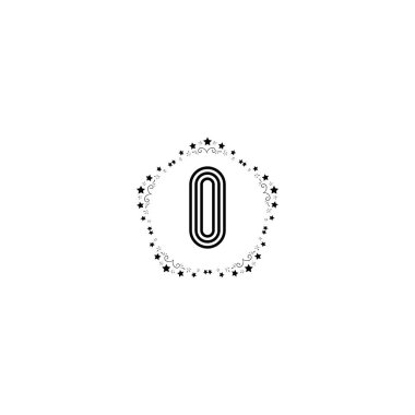 O Eşsiz soyut geometrik logo tasarımı