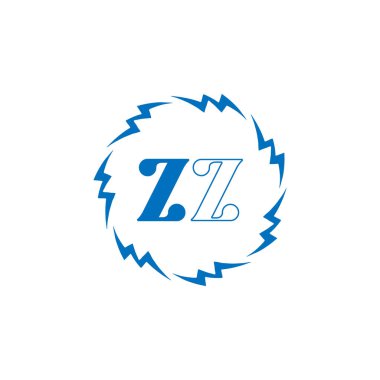 ZZ Eşsiz soyut geometrik logo tasarımı