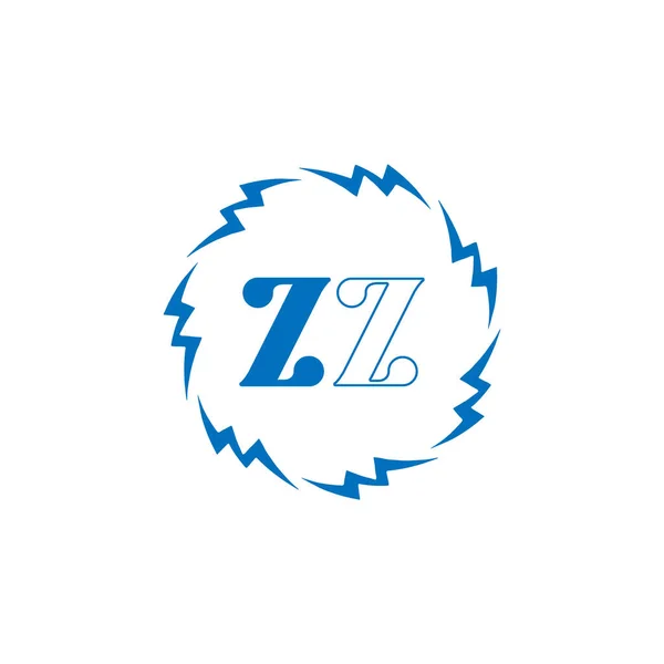 Zzユニークな抽象幾何学的ロゴデザイン — ストックベクタ