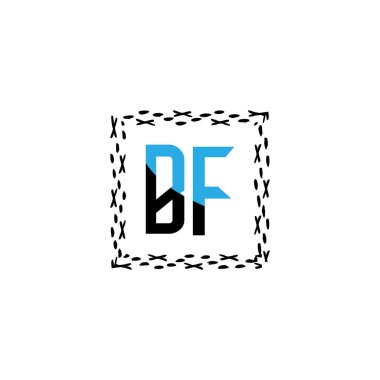 BF Eşsiz soyut geometrik logo tasarımı