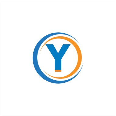 Y Eşsiz soyut geometrik logo tasarımı