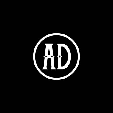 AD Eşsiz soyut geometrik logo tasarımı