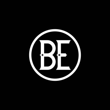 BE Eşsiz soyut geometrik logo tasarımı