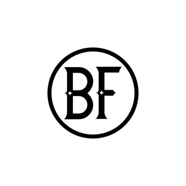 BF Eşsiz soyut geometrik logo tasarımı