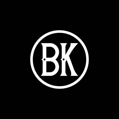 BK Eşsiz soyut geometrik logo tasarımı