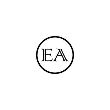 EA Eşsiz soyut geometrik logo tasarımı