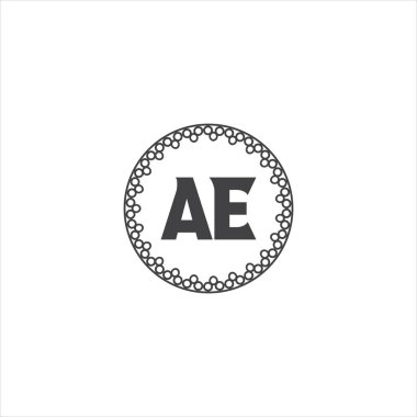AE Eşsiz soyut geometrik logo tasarımı