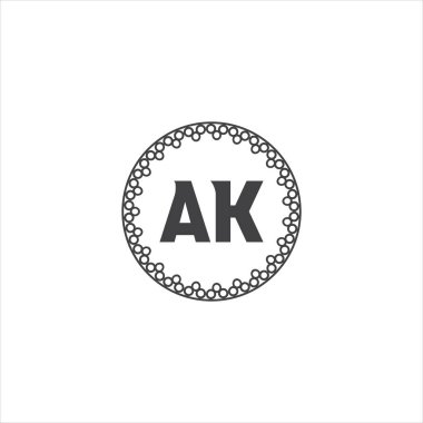AK Eşsiz soyut geometrik logo tasarımı