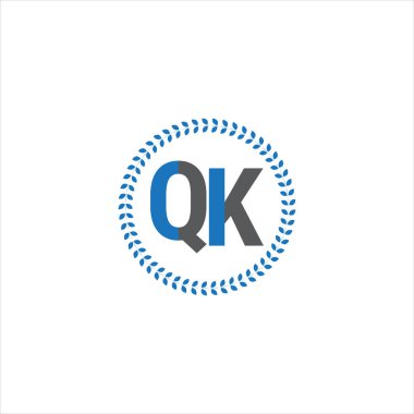 QK Eşsiz soyut geometrik logo tasarımı