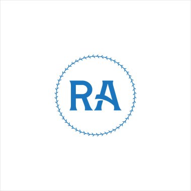 RA Eşsiz soyut geometrik logo tasarımı