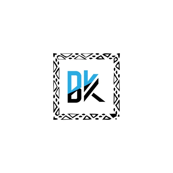 Bkユニークな抽象幾何学的ロゴデザイン — ストックベクタ