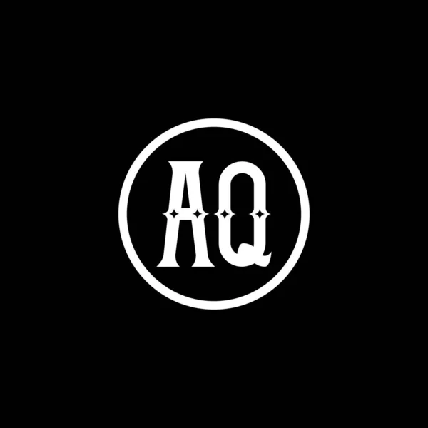 Aq独特的抽象几何标志设计 — 图库矢量图片