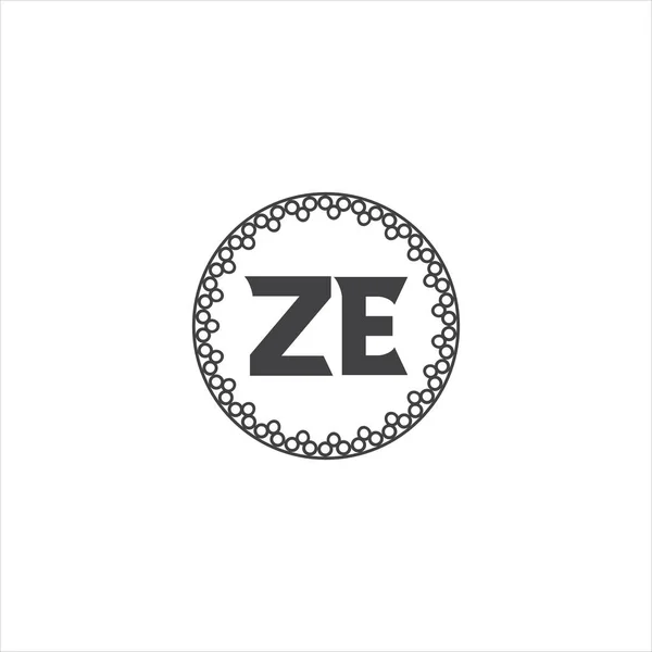 Ze独特的抽象几何标志设计 — 图库矢量图片