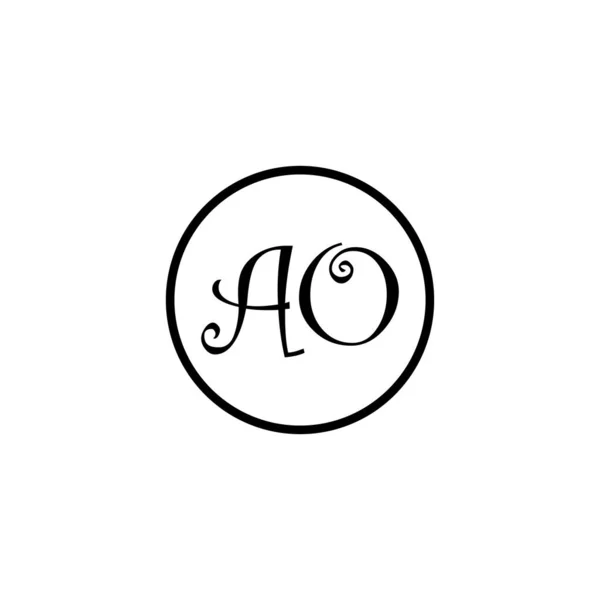 Aoユニークな抽象幾何学的ロゴデザイン — ストックベクタ