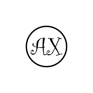 AX Eşsiz soyut geometrik logo tasarımı