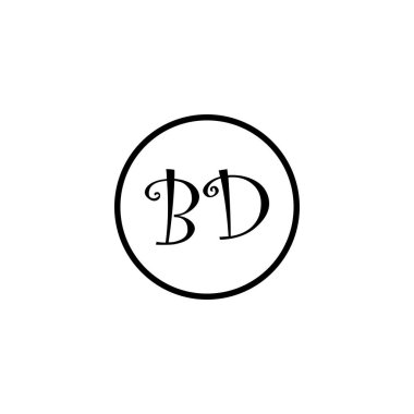 BD Eşsiz soyut geometrik logo tasarımı