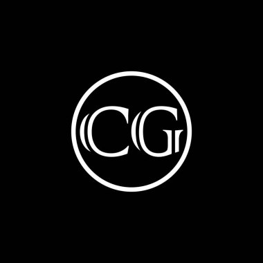 CG Eşsiz soyut geometrik logo tasarımı