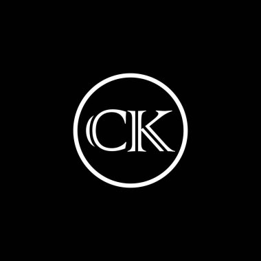 CK Eşsiz soyut geometrik logo tasarımı