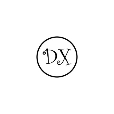DX Eşsiz soyut geometrik logo tasarımı