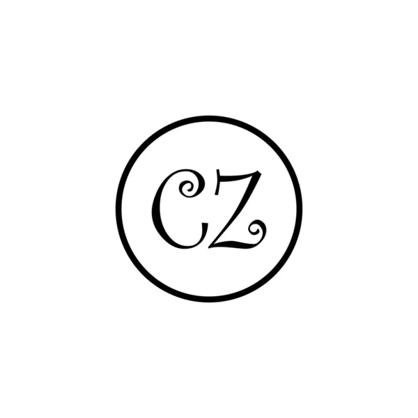 Cz独特的抽象几何标志设计 — 图库矢量图片