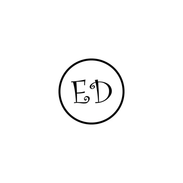 Ed独特的抽象几何标志设计 — 图库矢量图片