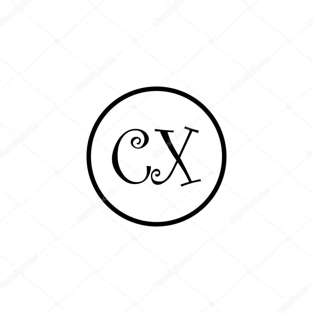 CX Unique abstract geometric logo design