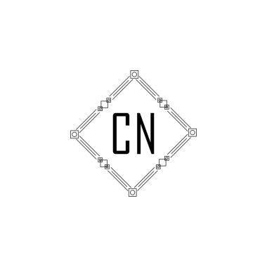 CN Eşsiz soyut geometrik logo tasarımı