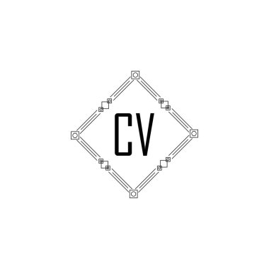 CV Eşsiz soyut geometrik logo tasarımı