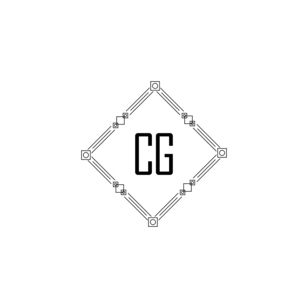 Cgユニークな抽象幾何学的ロゴデザイン — ストックベクタ