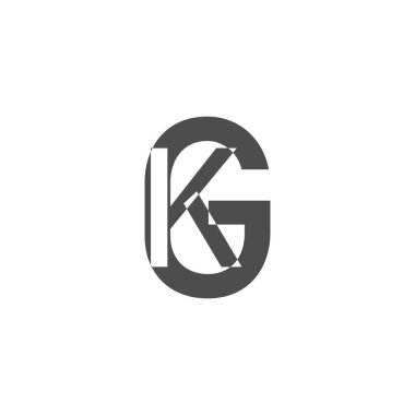 GK Monogram UNIQUE ABSTRACT GEOMETİK logo DESİGN