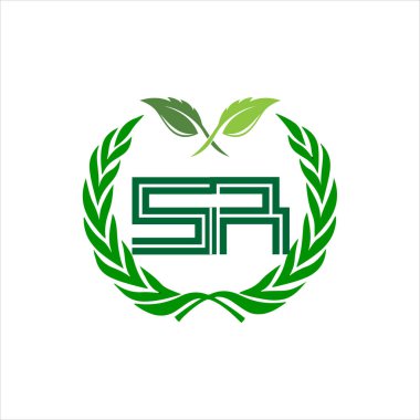 SR Monogram ÜNİQUE KORKU GEOMETİK logo DESİGN