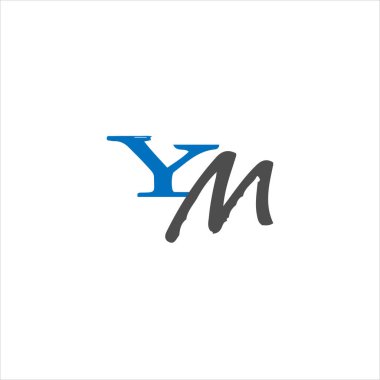 YM Monogram UNIQUE ABSTRACT GEOMETİK logo DESİGN
