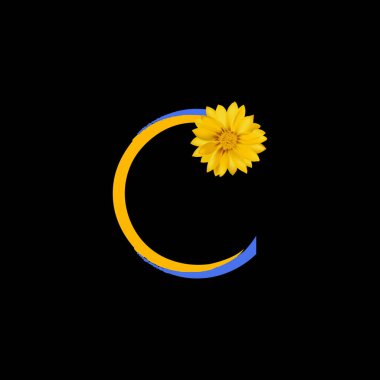 Çiçek Eşsiz soyut geometrik logo tasarımı