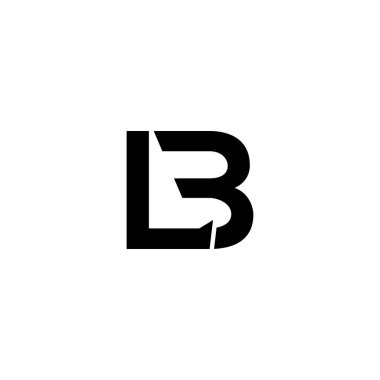 LB Eşsiz soyut geometrik logo tasarımı
