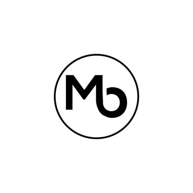 MB Eşsiz soyut geometrik logo tasarımı