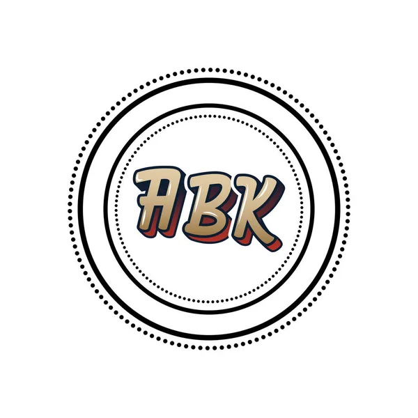 ABK Eşsiz soyut geometrik logo tasarımı