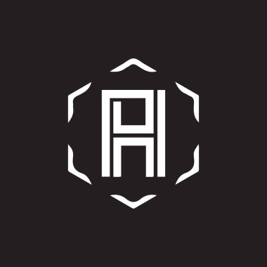 Siyah arka planda PH harf logosu tasarımı. PH yaratıcı harflerin baş harfleri logo kavramı. PH harf tasarımı. 