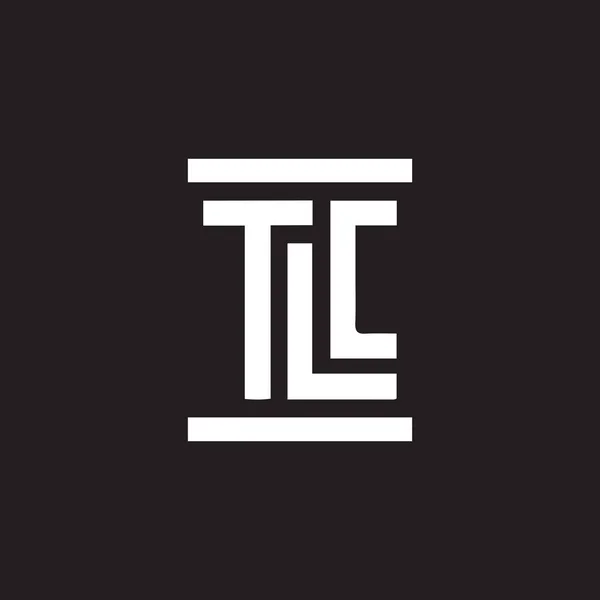 Tlc Písmeno Logo Design Černém Pozadí Tcl Kreativní Iniciály Koncept — Stockový vektor