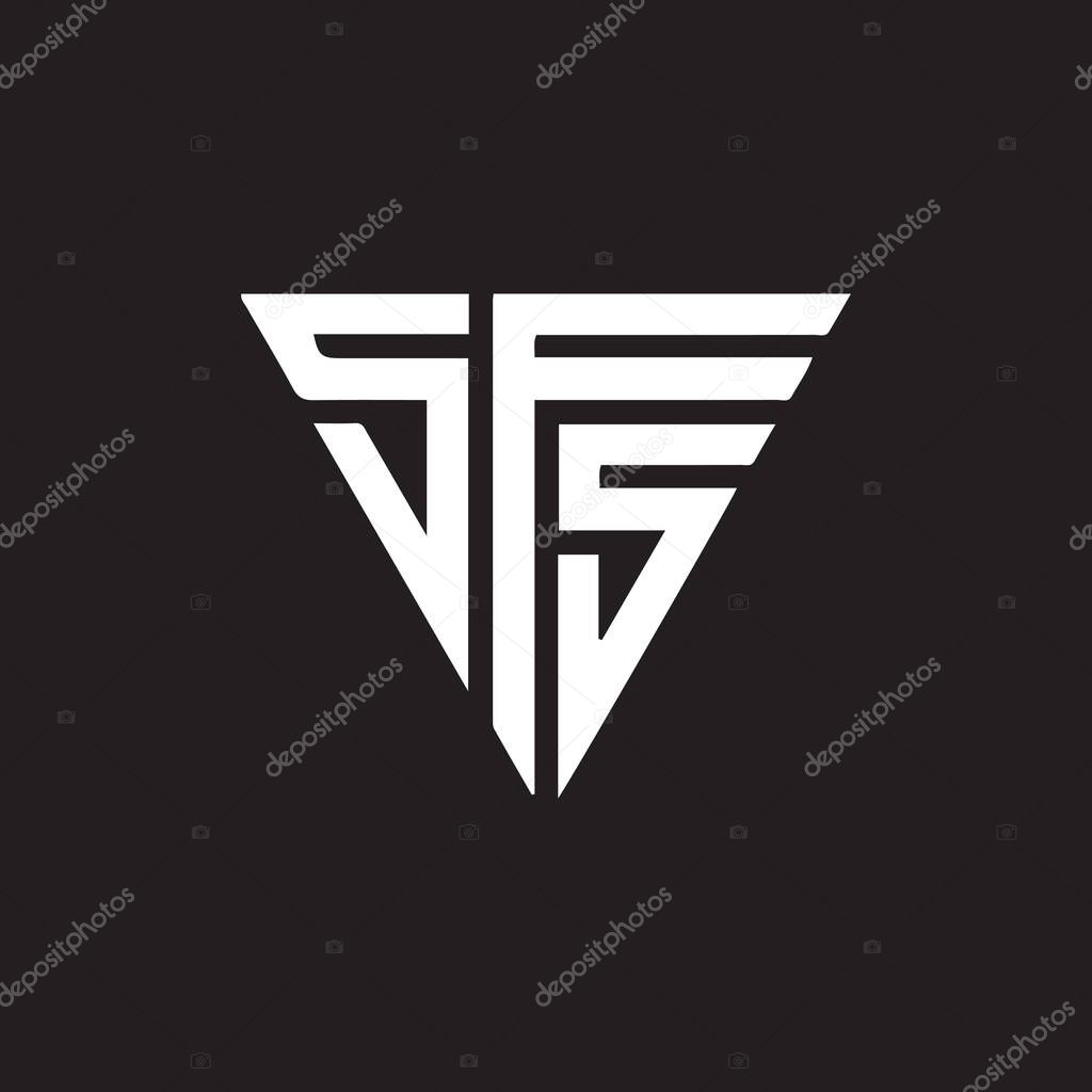 SFS letter logo design on black background. SFS creative initials letter logo concept. SFS letter design.