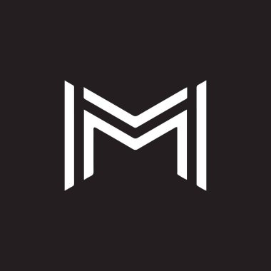 Siyah arka planda MFM harf logosu tasarımı. MFM yaratıcı harf logosu kavramı. MFM harf tasarımı.. 