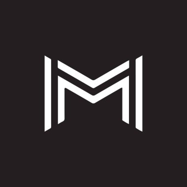 Siyah arka planda MFM harf logosu tasarımı. MFM yaratıcı harf logosu kavramı. MFM harf tasarımı.. 