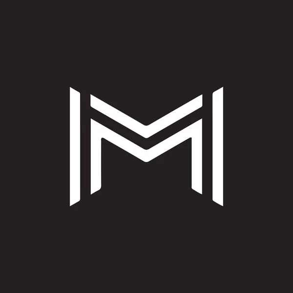 Mfm 디자인은 Mfm 크리에이티브 이니셜 Concept Mfm 디자인 — 스톡 벡터