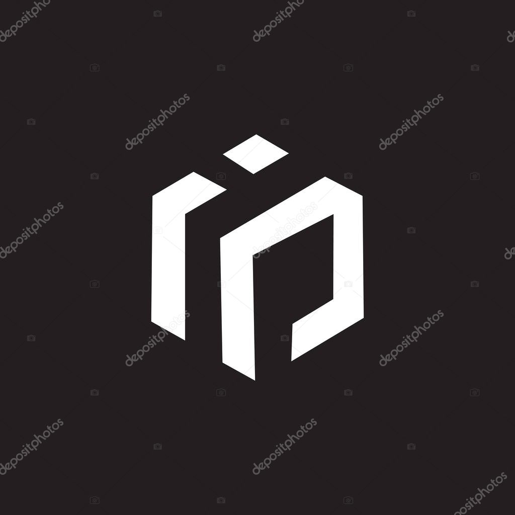 IP letter logo design on black background. IP creative initials letter logo concept.IP letter design.
