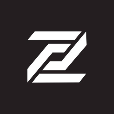 Siyah arka planda ZJ harfi logo tasarımı. ZJ yaratıcı harflerin baş harfleri logo kavramı. ZJ harf tasarımı.. 